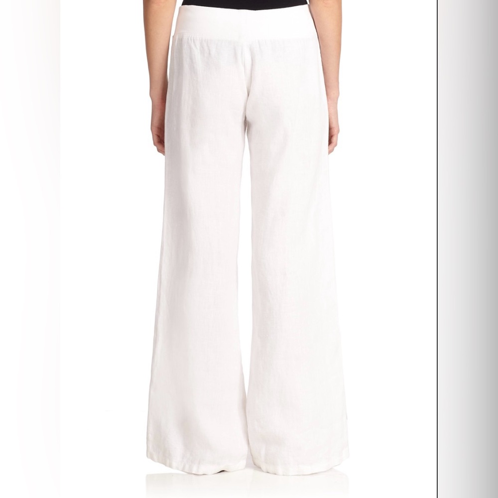 Lilly Pulitzer Resort White "Beach" Linen Palazzo Pant 
Sz XL
